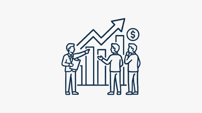 Business Team Analyzing Growth Chart with Financial Success