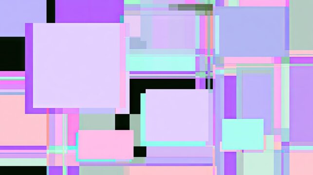Abstract pastel geometric glitch art pattern background.