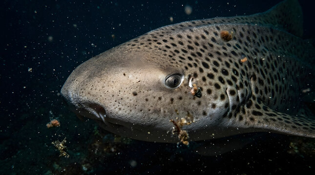 zebra shark closeup natural