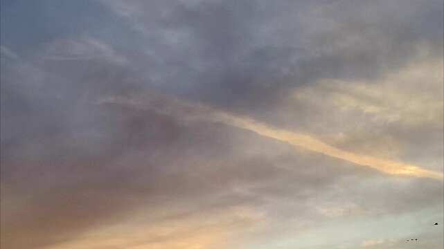 time lapse clouds at sunrise