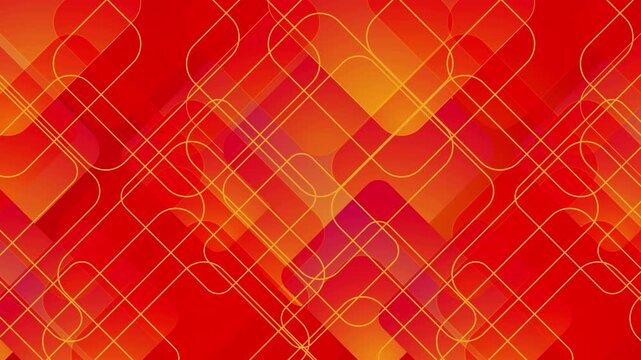 Geometric Pattern with Red and Orange Layers 4K