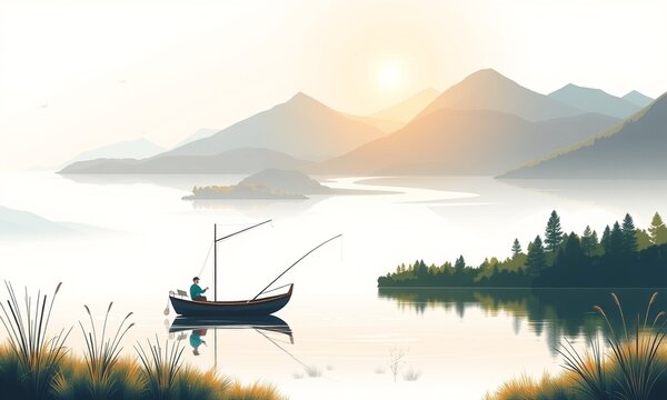 Fishing Boat Sunset Reflections
