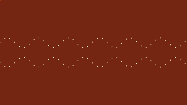 Minimalist dotted wave pattern animation on dark red 4k background, for modern motion