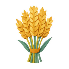 Obraz premium PNG Golden wheat bundle illustration