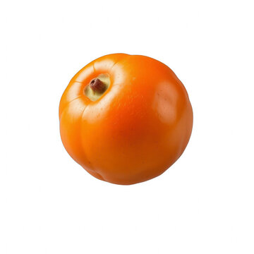 Fresh orange naranjilla fruit isolated on black