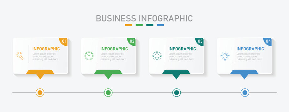 Presentation business infographic template with 4 options. Vector business template. vector illustration. eps 10