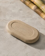 Obraz premium Natural textures and earthy design shown in a refined professional still life with realistic texture soft cinematic lighting and clean copy space