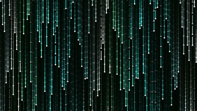 Abstract Digital Rain Falling Particles Background