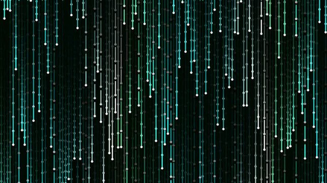 Abstract Digital Rain Falling Particles Motion Background