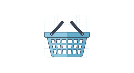 Fototapeta premium Shopping basket icon for e-commerce.