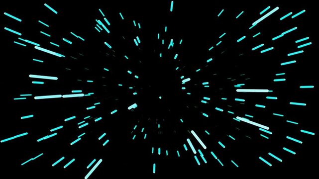 Abstract Starburst Trails: Fast Motion, Light Speed Travel, Futuristic Background