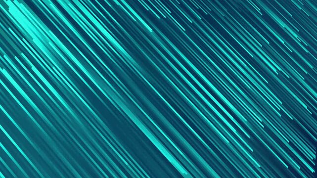 Abstract Cyan and Aqua Diagonal Lines Motion Background