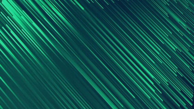 Abstract Teal and Emerald Green Diagonal Lines Motion Background