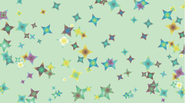 Colorful Abstract Stars Pattern on a Pastel Background