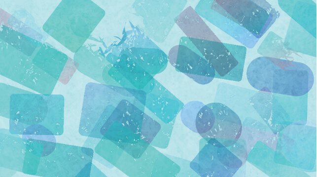 Abstract geometric pattern with blue translucent rectangles