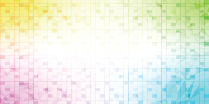 Abstract Rainbow Gradient Square Mosaic Background