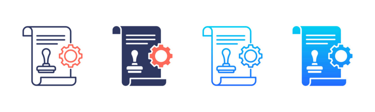 Policy Document Icon Pack In Multiple Styles