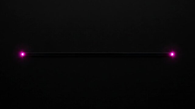 暗黒空間でビームスプリッターにより単一光子が直交分岐する、量子乱数生成を表した俯瞰CG映像
