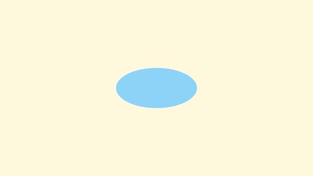 Minimalist blue oval shape pulsing animation on soft cream 4k background