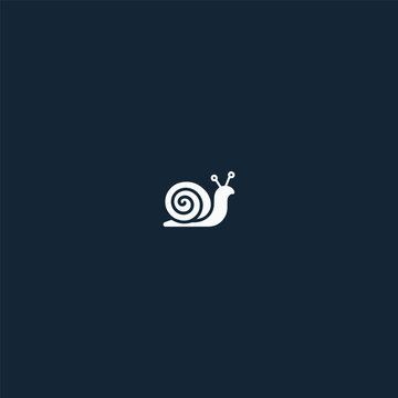 Snail logo style icon design template vector illustration
