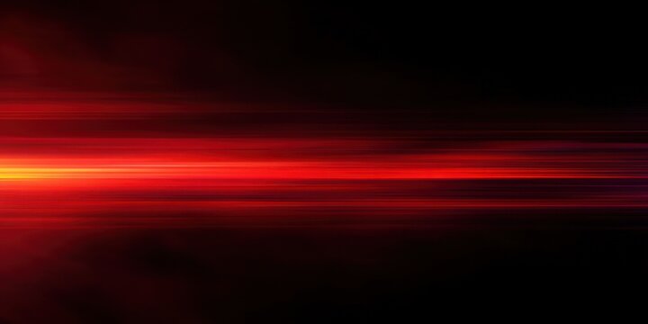horizontal red and orange glowing light streaks across a dark background evoking speed, energy and futuristic motion