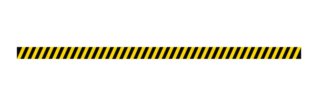 Caution tape isolated on white. Safety warning stripe. Hazard sign.