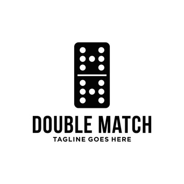 Domino tile gaming logo for board game brands.