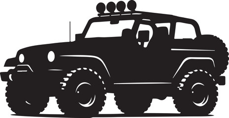 Off road vehicle silhouette vector © Abdul