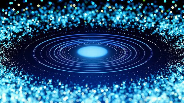 Blue glowing circular pattern