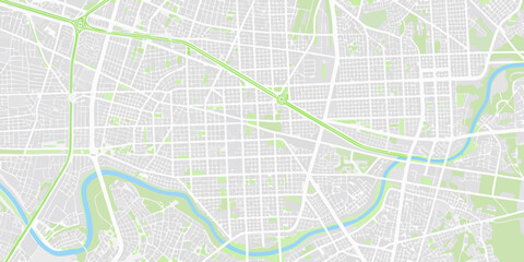 city map with streets parks and waterways clean vector urban layout geography cartography transportation infrastructure navigation planning design illustration graphic © Sanjit