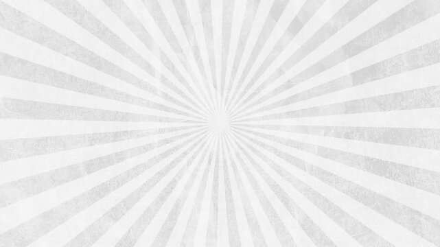 Stop Motion Paper Unfold Transition.4K white paper revealing a retro sunburst pattern. Ideal video effect overlay mask on black background.