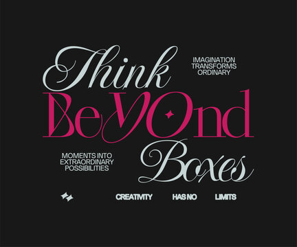 Aesthetic Minimal Quote Typography for Graphic Tee, Urban Clothing Brand Print Design, Inspirational Vector Lettering