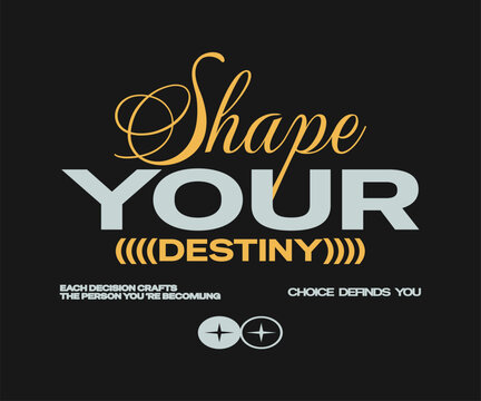 Aesthetic Minimal Quote Typography for Graphic Tee, Urban Clothing Brand Print Design, Inspirational Vector Lettering
