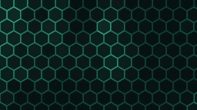 Glowing Hexagon Honeycomb Grid Technology Seamless Loop Background