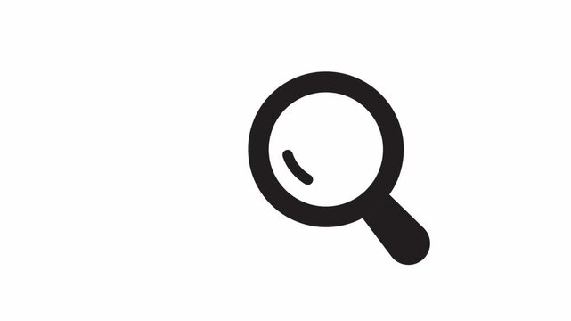 Search Magnifier Animation Icon Vector