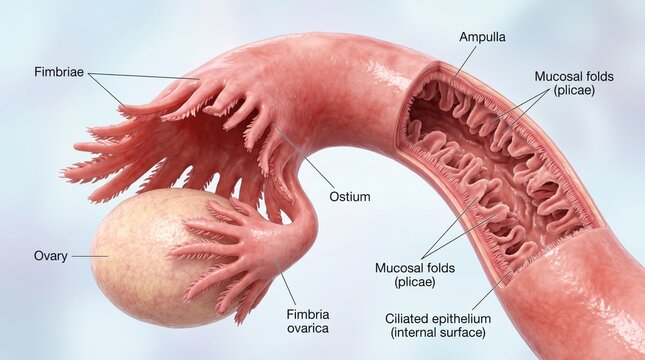 female reproductive system fallopian tube and ovary anatomy