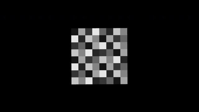 Abstract mosaic blur censored animation of classic square face blocker cctv effect 4K