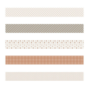 Simple png border element, abstract pattern set on transparent background