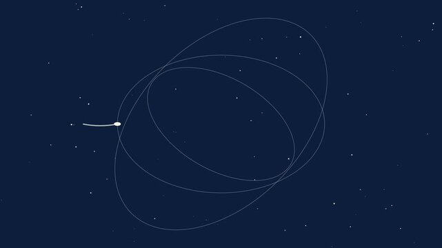Sperm cell swimming towards egg concept: microscopic fertilization animation for reproductive health and science education 4k
