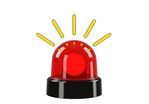 Emergency siren alarm isolated on transparent background