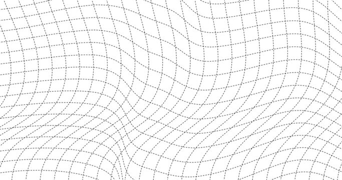 Waves Curve lines Grid Distortion deformation effect Abstract vector background