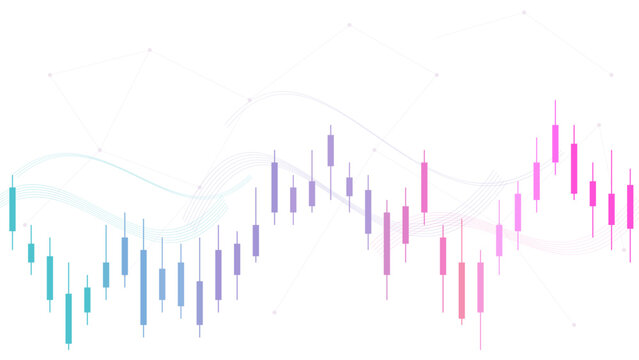Abstract Stock Market Candlestick Chart Vector for Financial Trading