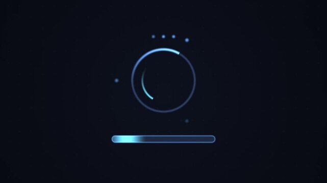 Clean Loading UI Spinner Progress Bar and Dots Interface Preloader Seamless Loop Background