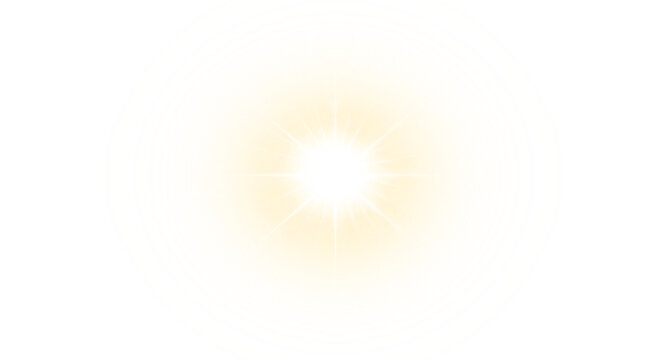 Shining Star Light Burst Isolated on a transparent Background