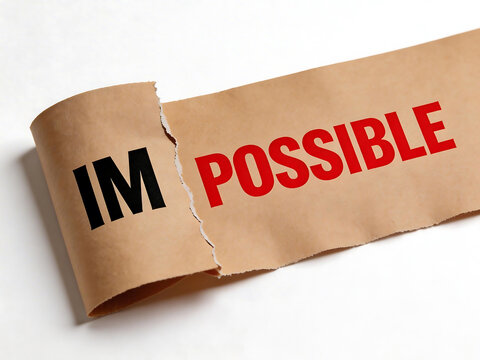 Torn paper reveals word transformation