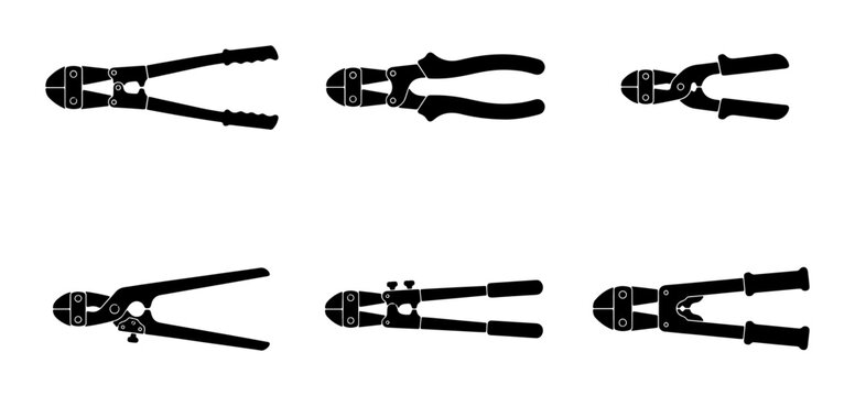 Bolt Cutters Set, Heavy Duty Tools, Metal Cutting Pliers, Industrial Hardware Collection