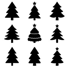 Fototapeta premium set of Christmas trees Vector