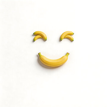 Bananas arranged as a smiling face