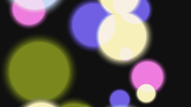 Blurred circles with multiple bright glowing spots, creating a festive light background with soft bokeh. Ideal for vibrant and festive design projects.