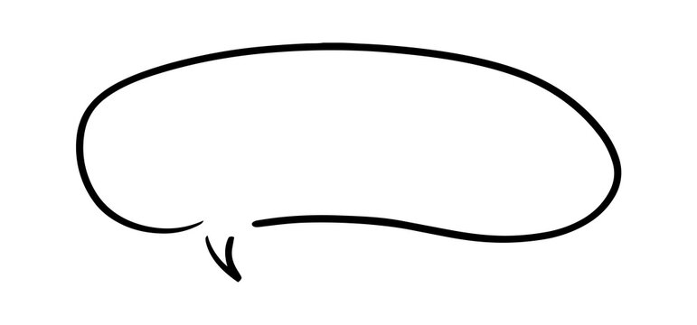 ペンの手書き吹き出し 黒